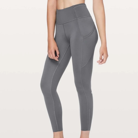 lululemon athletica Pants - Lululemon Fast & Free Leggings Dark Carbon Size 6